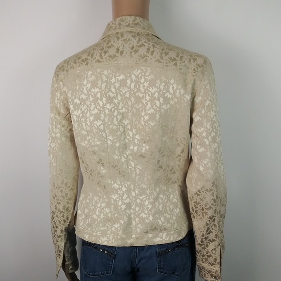 Christine Alexander ivory fold ivory blazer size S - Picture 3 of 3